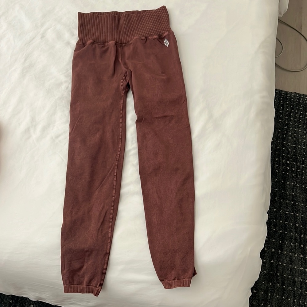 Free People Movement Brown Good Karma leggings